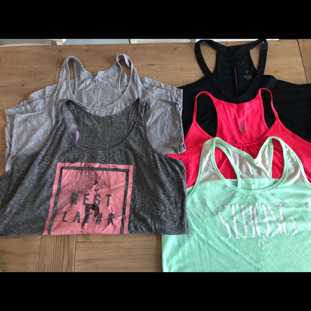 Lot of 5: Old Navy workout tank tops